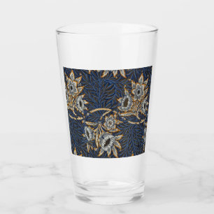William Morris Tulip Willow Pattern Blue Floral Glass