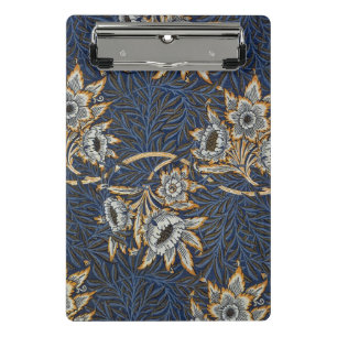 William Morris Tulip Willow Pattern Blue Floral Mini Clipboard