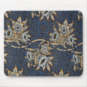 William Morris Tulip Willow Pattern Blue Floral Mouse Mat