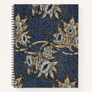 William Morris Tulip Willow Pattern Blue Floral Notebook