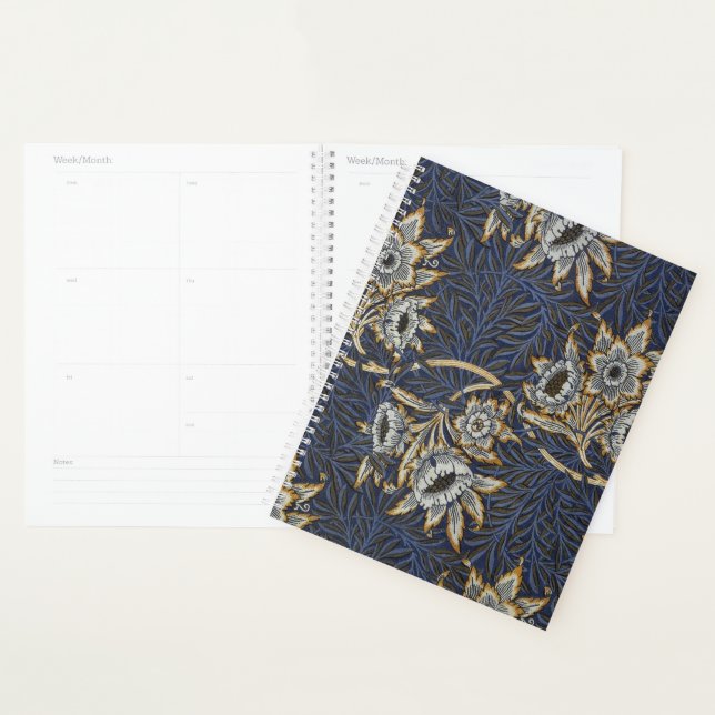 William Morris Tulip Willow Pattern Blue Floral Planner (Display)