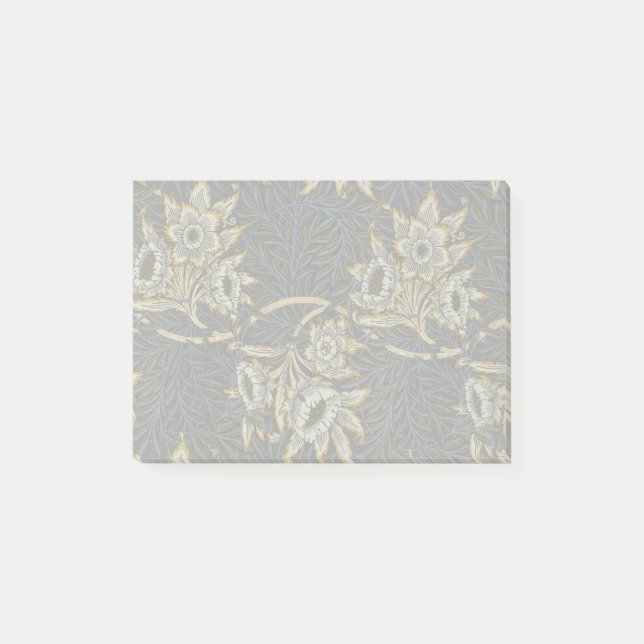William Morris Tulip Willow Pattern Blue Floral Post-it Notes (Front)