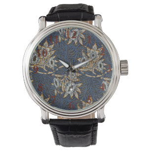 William Morris Tulip Willow Pattern Blue Floral Watch