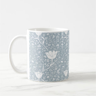 William Morris Tulips in White Pattern  Coffee Mug