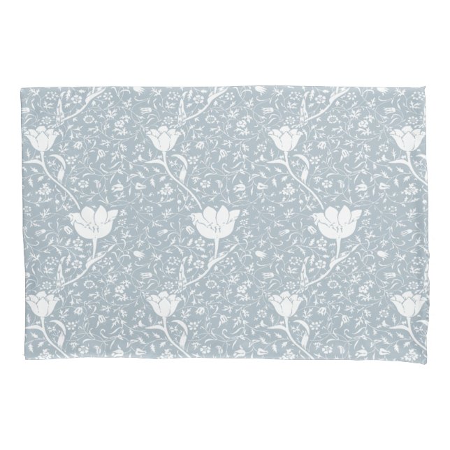 William Morris Tulips in White Pattern  Pillowcase (Front)