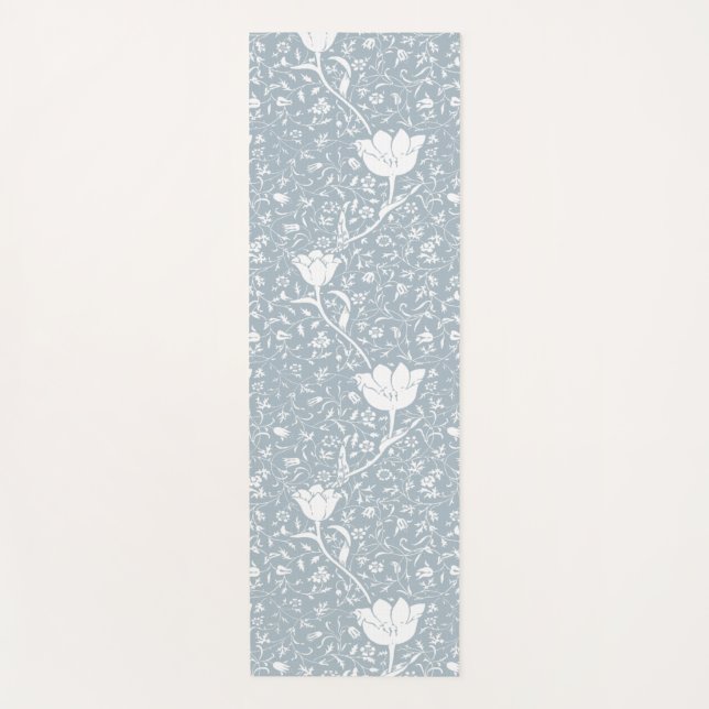 William Morris Tulips in White Pattern  Yoga Mat (Front)