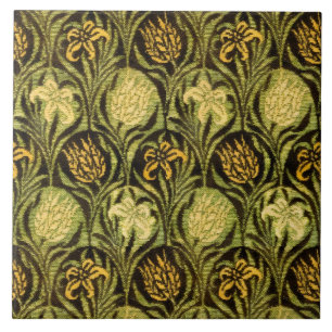 William Morris Tulips & Lilies Carpet Rug Classic Tile