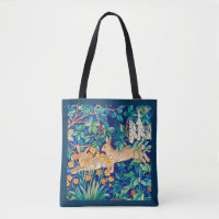 William Morris "Two Hares" - Wild Rabbits Tote Ba