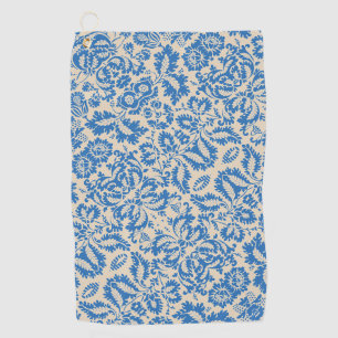 William Morris Venetian Blue Floral Tile Art Golf Towel