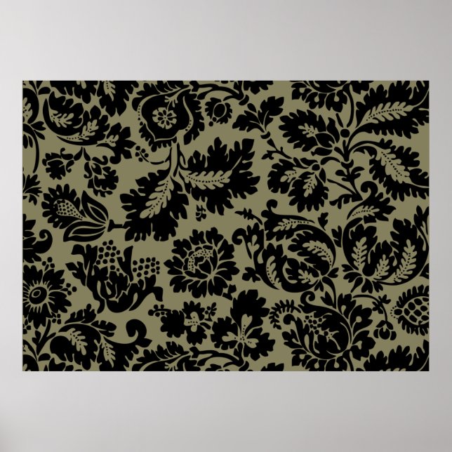 William Morris Venetian Damask Brocade Poster (Front)