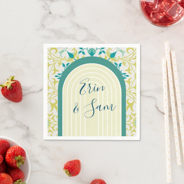 William Morris Vine Art Nouveau Napkin (Insitu)