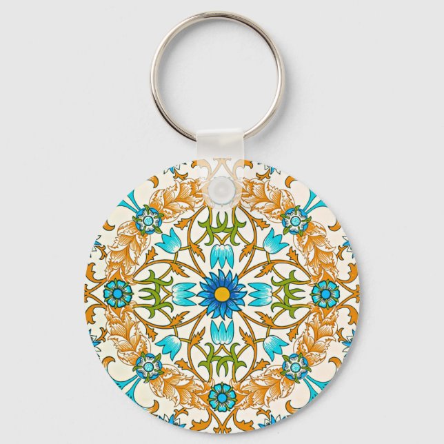 William Morris - Vine, famous pattern, Key Ring (Front)