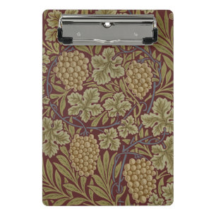 William Morris Vine Grape Red Green Art Mini Clipboard