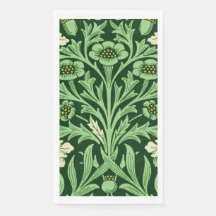 William Morris Vintage Acorn Oak Green Pattern Napkin