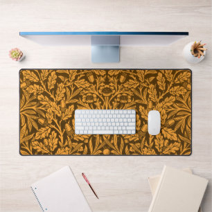 William Morris Vintage Autumn Gold Oak Pattern Desk Mat