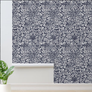 William Morris Vintage Bird & Anemone Pattern Wallpaper