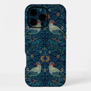 William Morris Vintage Blue Birds Pattern iPhone C 16 Pro Max Case