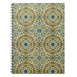 William Morris Vintage Blue Vine Seamless Pattern Notebook