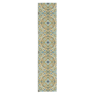 William Morris Vintage Blue Vine Seamless Pattern Short Table Runner