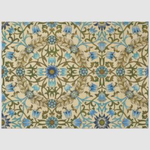 William Morris Vintage Blue Vine Seamless Pattern Tissue Paper