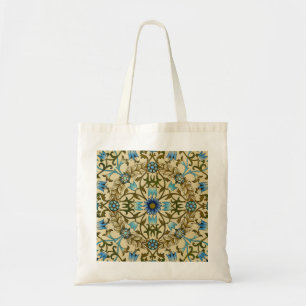 William Morris Vintage Blue Vine Seamless Pattern Tote Bag