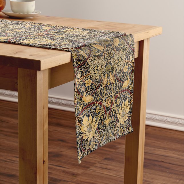 William Morris Vintage Bullerswood carpet Pattern Short Table Runner (In Situ)