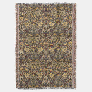 William Morris Vintage Bullerswood carpet Pattern Throw Blanket
