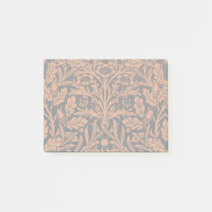 William Morris Vintage Burnt Orange Black Pattern Post-it Notes