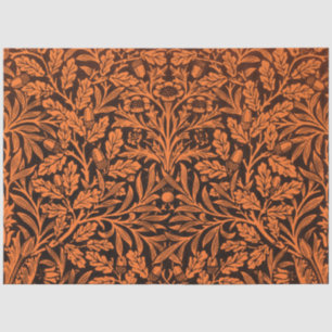 William Morris Vintage Burnt Orange Black Pattern Tissue Paper