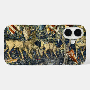 William Morris Vintage Deer & Shields Tapestry Art iPhone 16 Case