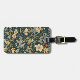 William Morris vintage Floral Art Nouveau Pattern Luggage Tag