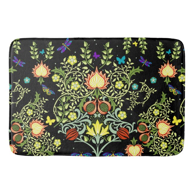 William Morris Vintage Floral Bath Mat (Front)