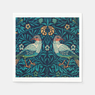William Morris - Vintage Floral Birds Napkin