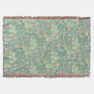 William Morris Vintage Floral Double Boughs Throw Blanket