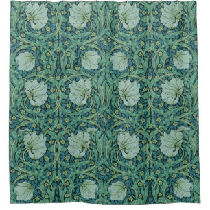 William Morris Vintage Floral Pattern Pimpernel Shower Curtain