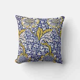 William Morris vintage floral pattern Throw Pillow
