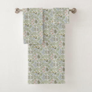 William Morris Vintage Floral Pink Celandine Bath Towel Set