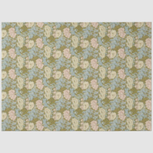 William Morris Vintage Floral Pink Chrysanthemum Tissue Paper