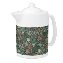 William Morris Vintage Floral Pink Green Compton  