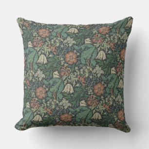 William Morris Vintage Floral Pink Green Compton Cushion