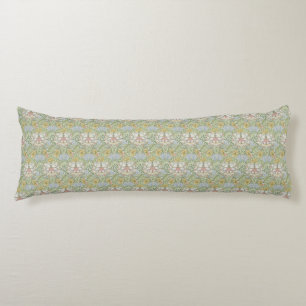William Morris Vintage Floral Pink Green Myrtle Body Cushion
