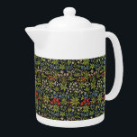 William Morris Vintage Flowers Floral Pattern<br><div class="desc">William Morris Vintage Flowers Floral Pattern Teapot - The image decorating this product was designed by John Dearle (1859-1932) for Morris & Co. Dearle was a talented designer who started out as an apprentice under William Morris (1834-1896) and later rose to the position of chief textile designer at Morris &...</div>