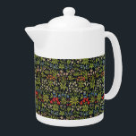William Morris Vintage Flowers Floral Pattern<br><div class="desc">William Morris Vintage Flowers Floral Pattern Teapot - The image decorating this product was designed by John Dearle (1859-1932) for Morris & Co. Dearle was a talented designer who started out as an apprentice under William Morris (1834-1896) and later rose to the position of chief textile designer at Morris &...</div>