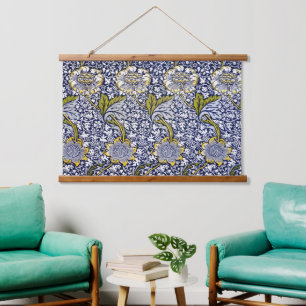 William Morris - Vintage Flowers & leaves Pattern Hanging Tapestry