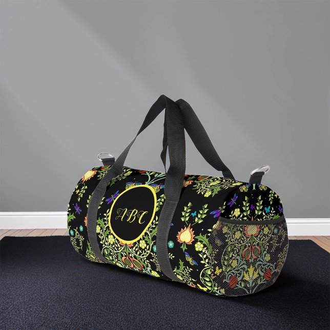 William Morris Vintage Flowers Monogram Duffle Bag (Creator Uploaded)