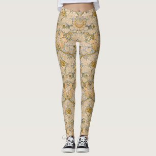 William Morris - Vintage Foliage & Floral Pattern Leggings