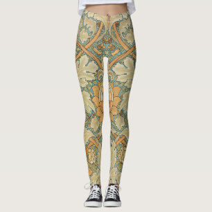 William Morris - Vintage Foliage & Floral Pattern Leggings