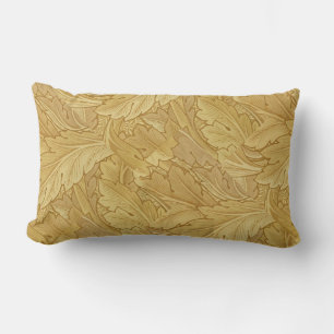 William Morris Vintage Foliage Gold Pattern Lumbar Cushion