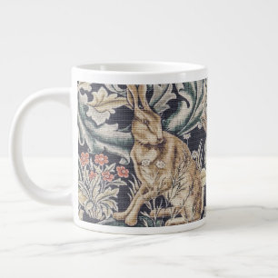 William Morris Vintage Forest Rabbit Floral Large Coffee Mug