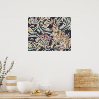 William Morris Vintage Forest Rabbit Floral